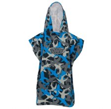 TWF Towel Poncho Kids (Grey Blue Sharks) One Size